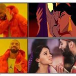 Yes and no Jasmine and jafar | image tagged in man choice | made w/ Imgflip meme maker