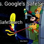 Us vs. Google's SafeSearch (Battletoads meme) meme