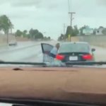 Person Beating Person On The Side Of The Road GIF Template