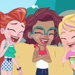 Polly, Shani, and Lila Laughing