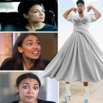 AOC deep thoughts on her way to the Super Bowl meme