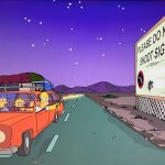 Homer Simpeson shooting sign