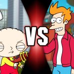 Stewie and Brian VS Fry and Bender