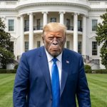 President Trump ape chimp monkey White House Lion King meme