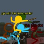 Alan Becker Blue Chase | ppl with the laser pointer; the red dot; literally all cats | image tagged in alan becker blue chase,alan becker,cats,red dot,chase,lol | made w/ Imgflip meme maker