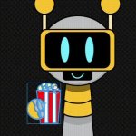 fun bot getting popcorn GIF Template