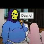 Skeletor at the end of the bed