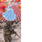 princess vs soldier template