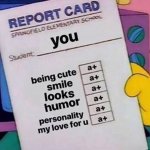 report card