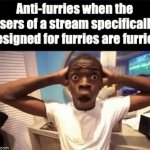 Anti furry lore meme