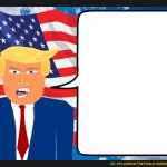 Angry Cartoon Trump Speaks