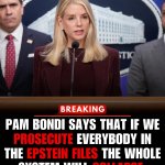 Breaking news : Pam Bondy, Epstein files, system collapse