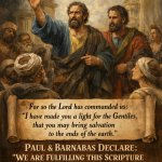 Paul’s expansion: Claims he and Barnabas are fulfilling this tex