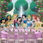 The eight original Disney Princesses with Alice