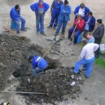 uno trabajando el resto mirando