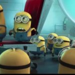 Minion fight scene GIF Template