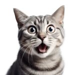 shocked cat transparent