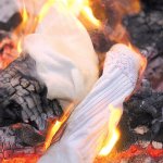 Burning socks fire burn