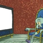 squidward watching tv