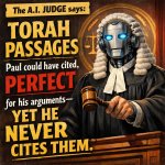 The A.I. judge says: “TORAH PASSAGES Paul could have cited, PERF