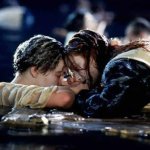 Titanic raft scene