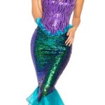 Majestic Mermaid Costume Large / Purple/Aqua