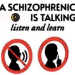 a schizophrenic is talking