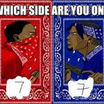 Line or no line? | image tagged in which side are you on,7,drawing | made w/ Imgflip meme maker