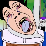 Vegeta gets strangled by Frieza's tail