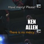 No mercy | OTIS; KEN ALLEN | image tagged in no mercy,orangutan,rock,ape | made w/ Imgflip meme maker