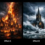 Which {Effect A or Effect A}, Do YOU think would be MORE DRAMATI