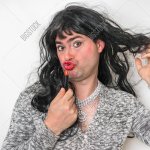 Man dressed as a woman