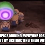 Why resort to slopping it when they could've hired the artist the AI copied off? | THE OLYMPICS MAKING EVERYONE FORGET THEY USED AI ART BY DISTRACTING THEM WITH SKIING: | image tagged in gifs,memes,funny,relatable,olympics,ai slop | made w/ Imgflip video-to-gif maker
