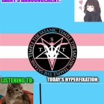 Rainy's announcement temp #1 Satanic Temple edition meme