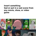 mario and friends sad at what ?