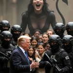 Donald Trump Satan ICE brown people immigrants guns