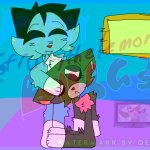 Oggy comforting Sleepy Jack