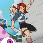 Cherie and his baby daughter Pezlie