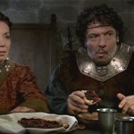 Léodagan et Séli à table