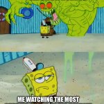 Anyone ever watch doN’t jOin tEam reD | ELDRITCH HORROR; ME WATCHING THE MOST HORRIFIC THINGS ON THE INTERNET | image tagged in ghost not scaring spongebob,tf2,banana | made w/ Imgflip meme maker