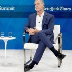 Gavin Newsom crossed legs