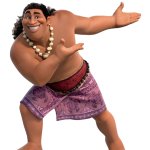 Moni the Storyteller in Motunui and a superfan of Maui's