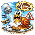 snail with salt