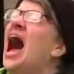 Liberal scream in hat