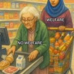 Welfare & Food Stamps & shopping cart