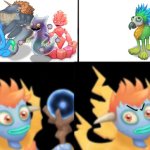 Best And Worst Monsters | image tagged in happy galvana angry galvana | made w/ Imgflip meme maker