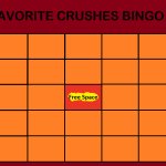 Favorite Crushes Bingo meme