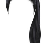 Dark ponytail