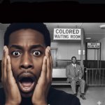 Colored man reacts to Jim Crow laws