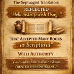 The Septuagint translators REFLECTED ‘Hellenistic Jewish usage’